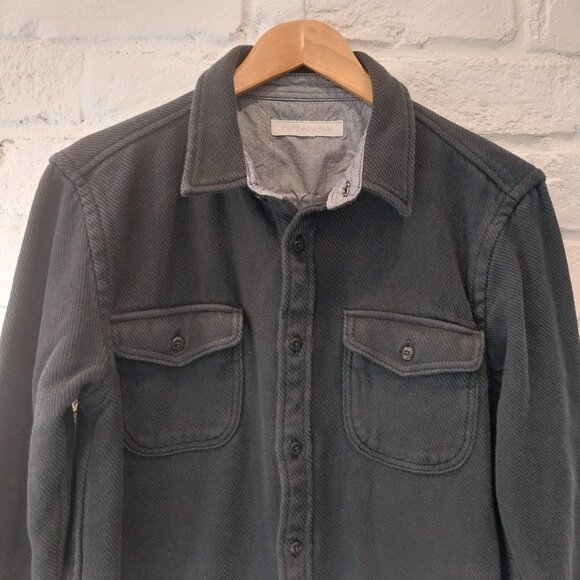 Outerknown Shacket Mens M Black Blanket Shirt Surf Chroma 100% Organic Cotton, g - Picture 5 of 10